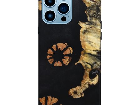 iPhone 14 Pro Max Wood+Resin Live Edge Phone Case - Zuri (Pure Black, 660044) For Discount