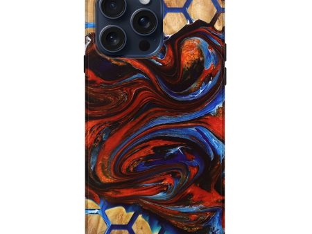 iPhone 15 Pro Max Wood+Resin Live Edge Phone Case - Cleo (Pattern, 660022) Cheap