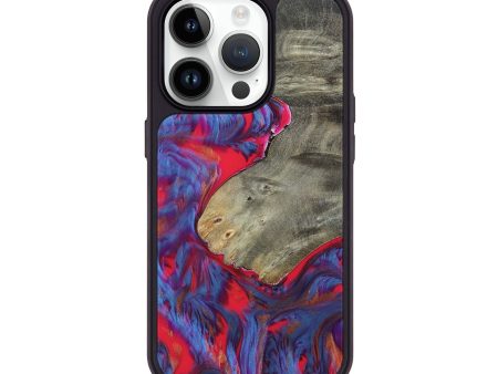 iPhone 15 Pro Wood+Resin Phone Case - Wade (Blue, 658981) Cheap