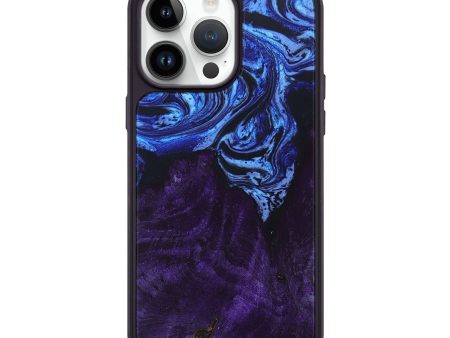 iPhone 15 Pro Max Wood+Resin Phone Case - Audra (Blue, 658991) Sale