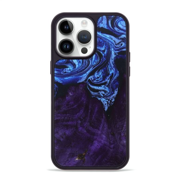 iPhone 15 Pro Max Wood+Resin Phone Case - Audra (Blue, 658991) Sale