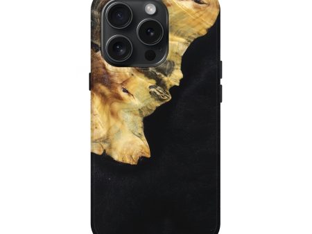 iPhone 15 Pro Wood+Resin Live Edge Phone Case - Maverick (Pure Black, 660040) Hot on Sale