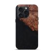 iPhone 15 Pro Wood+Resin Live Edge Phone Case - Jamal (Pure Black, 659481) Discount