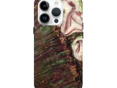 iPhone 15 Pro Wood+Resin Live Edge Phone Case - Amy (Green, 657980) Online