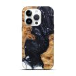 iPhone 15 Pro Wood+Resin Live Edge Phone Case - Nina (Black & White, 658739) For Discount