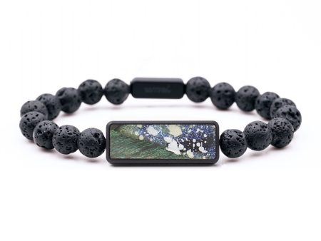 Lava Bead Wood+Resin Bracelet - Ariel (Cosmos, 658348) For Sale