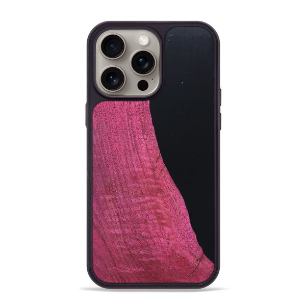 iPhone 15 Pro Max Wood+Resin Phone Case - Bonnie (Pure Black, 659237) Online now