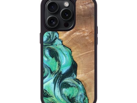 iPhone 15 Pro Burl Wood Phone Case - Jaslene (Green, 660700) Hot on Sale