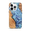 iPhone 15 Pro Wood+Resin Live Edge Phone Case - Lena (Blue, 657860) Discount