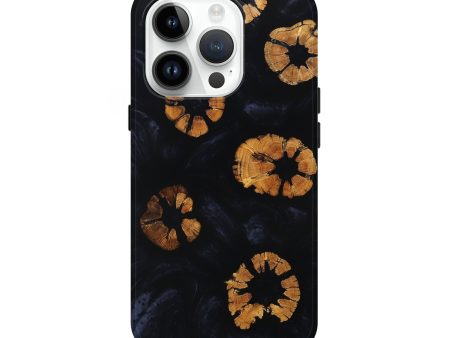 iPhone 15 Pro Wood+Resin Live Edge Phone Case - Ace (Pure Black, 657992) Supply