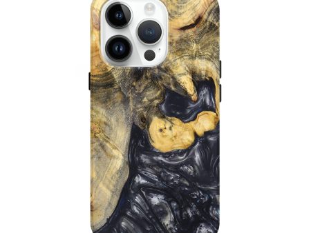 iPhone 15 Pro Wood+Resin Live Edge Phone Case - Ashlee (Black & White, 658809) Online Hot Sale