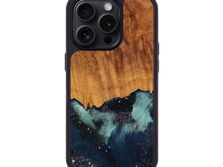 iPhone 15 Pro Wood+Resin Phone Case - Aden (Cosmos, 660606) Cheap