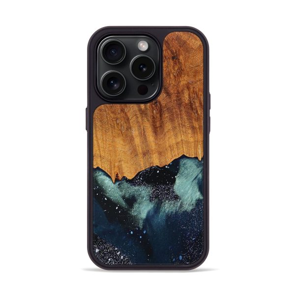 iPhone 15 Pro Wood+Resin Phone Case - Aden (Cosmos, 660606) Cheap