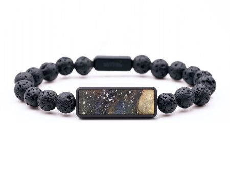 Lava Bead Wood+Resin Bracelet - Daleyza (Cosmos, 658310) For Sale