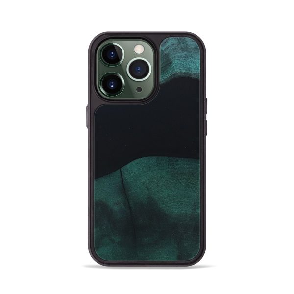 iPhone 13 Pro Wood+Resin Phone Case - Jordyn (Pure Black, 659199) on Sale