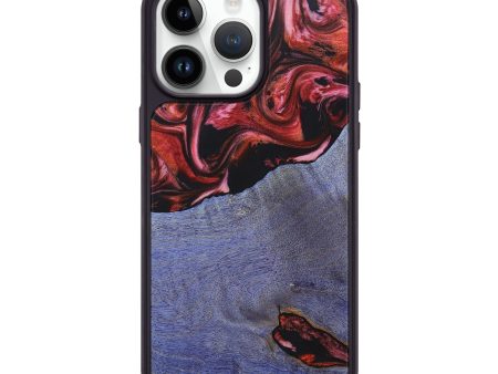 iPhone 15 Pro Max Wood+Resin Phone Case - Terrence (Red, 658593) on Sale