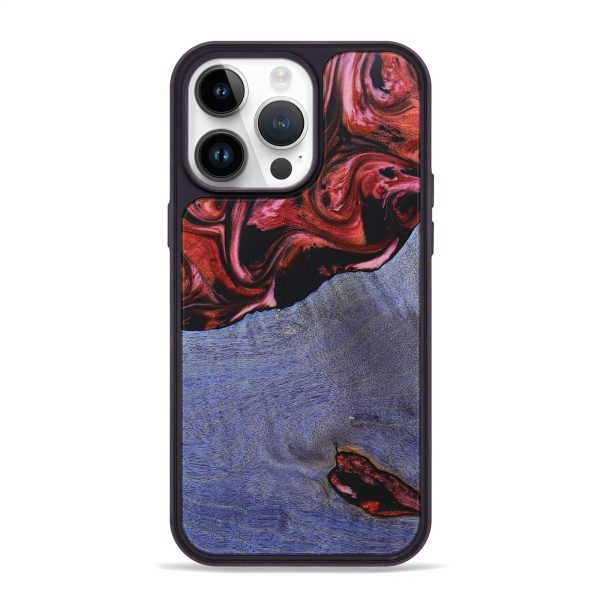 iPhone 15 Pro Max Wood+Resin Phone Case - Terrence (Red, 658593) on Sale