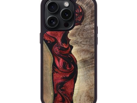 iPhone 15 Pro Burl Wood Phone Case - Bella (Red, 660722) For Discount