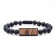 Lava Bead Wood+Resin Bracelet - Dolores (Cosmos, 658347) Cheap