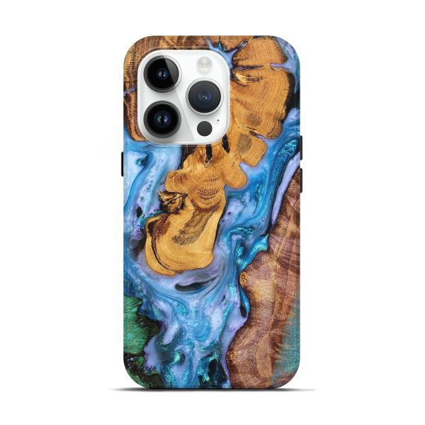 iPhone 15 Pro Wood+Resin Live Edge Phone Case - Anahi (Cosmos, 658300) For Cheap