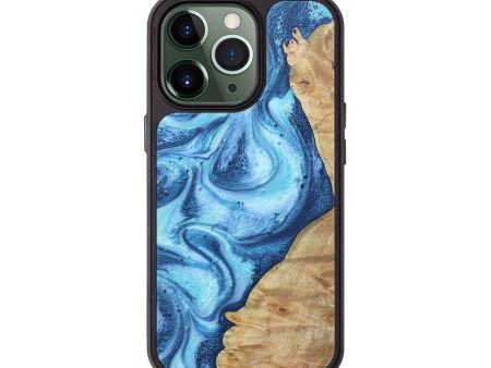 iPhone 13 Pro Wood+Resin Phone Case - Mae (Blue, 659883) Online