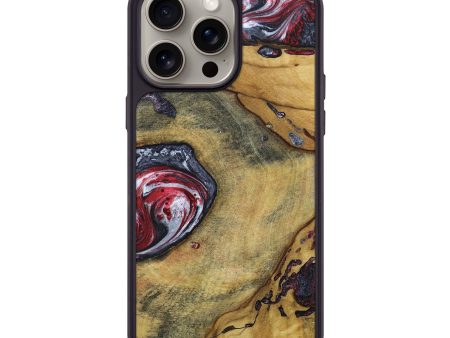 iPhone 15 Pro Max Burl Wood Phone Case - Colin (Red, 660730) Online Hot Sale