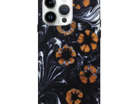 iPhone 15 Pro Max Wood+Resin Live Edge Phone Case - Zachary (Black & White, 657956) Supply