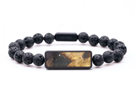 Lava Bead Wood+Resin Bracelet - Jaelyn (Cosmos, 658321) Cheap