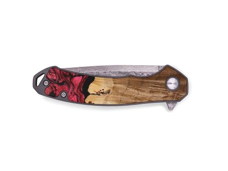 EDC Wood+Resin Pocket Knife - Ronda (Red, 655502) Discount