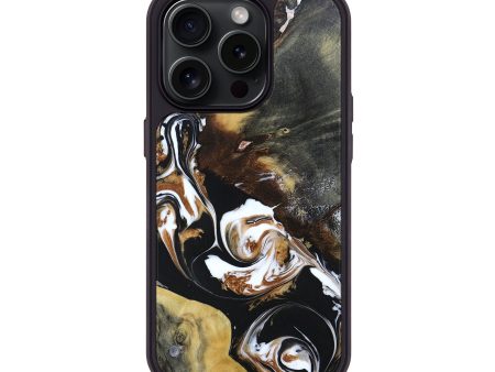 iPhone 15 Pro Burl Wood Phone Case - Juan (Black & White, 660703) Online Hot Sale