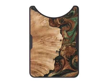 Alloy Wood+Resin Wallet - Hallie (Green, 655434) For Cheap