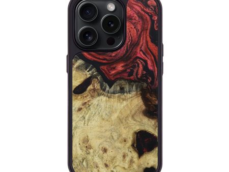 iPhone 15 Pro Burl Wood Phone Case - Elizabeth (Red, 660721) Supply