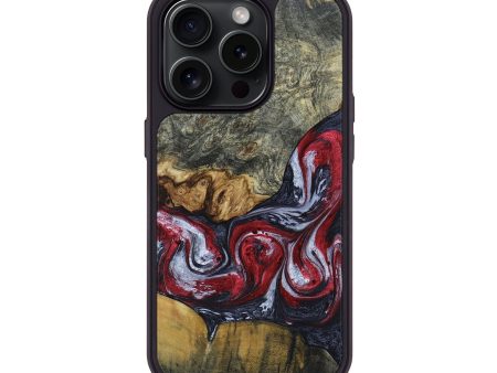 iPhone 15 Pro Burl Wood Phone Case - Blair (Red, 660716) Fashion