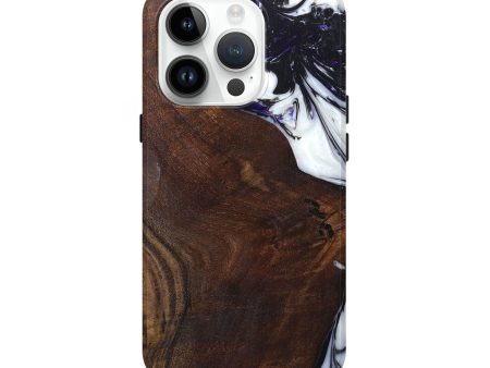 iPhone 15 Pro Wood+Resin Live Edge Phone Case - Xander (Black & White, 658745) Sale