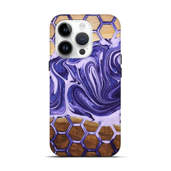 iPhone 15 Pro Wood+Resin Live Edge Phone Case - Blake (Pattern, 658716) For Sale