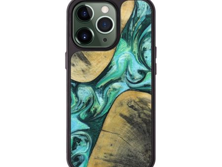 iPhone 13 Pro Wood+Resin Phone Case - Hope (Green, 660891) Fashion