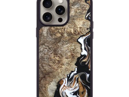 iPhone 15 Pro Max Burl Wood Phone Case - Daisy (Black & White, 660705) Online