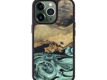 iPhone 13 Pro Wood+Resin Phone Case - Jim (Green, 659878) Sale