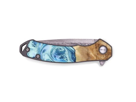 EDC Wood+Resin Pocket Knife - Sawyer (Blue, 655764) Discount