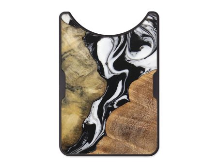 Alloy Wood+Resin Wallet - Juanita (Black & White, 655678) Cheap